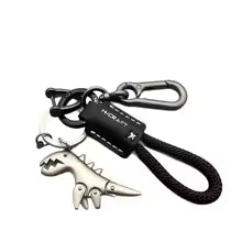 Motorcycle Decoration Accessories and Car Keychain Single Leather Woven Rope Metal Keychain Handbag Pendant Small Gift