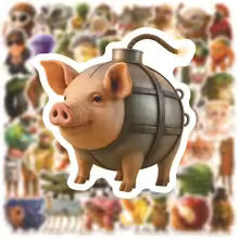 10/30/60pcs Italian Brainrot Stickers Tung Tung Tung Sahur Decals Funny Animal Sticker Toys Waterproof DIY Laptop Phone Car